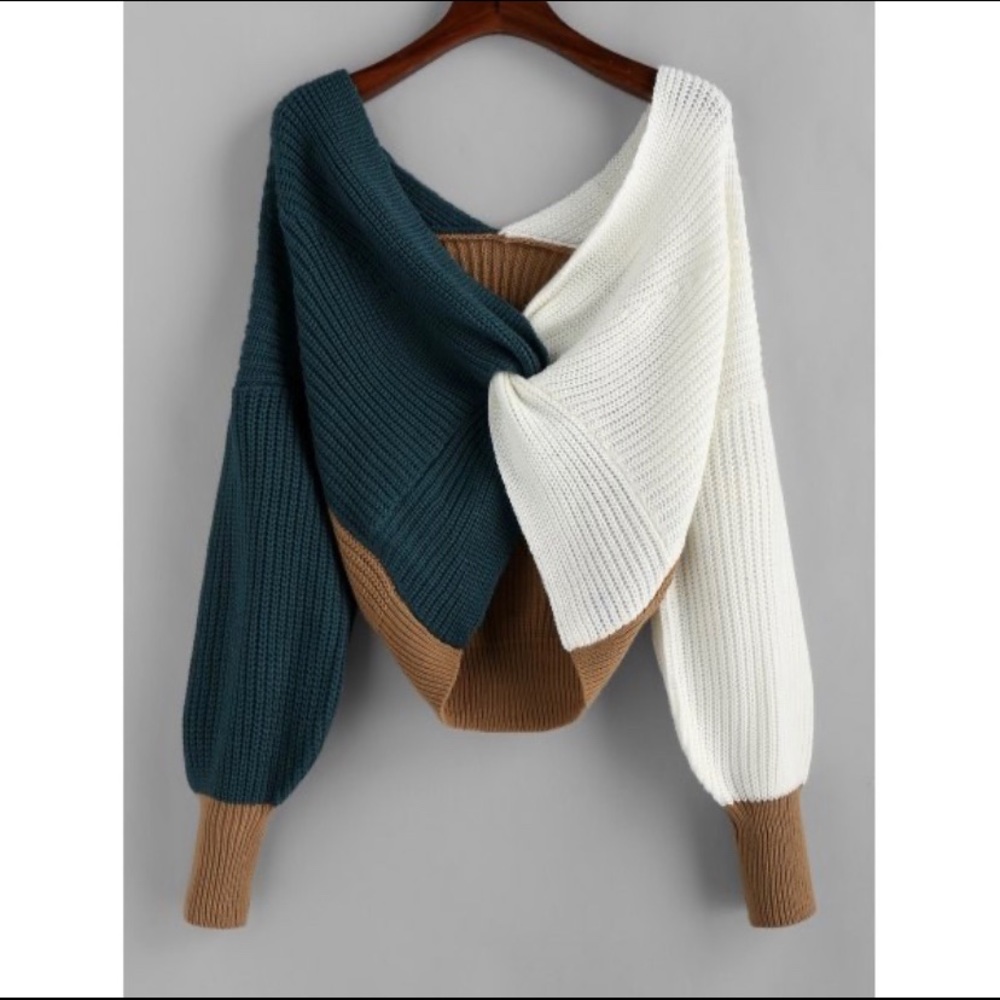 Zaful Colorblock Sweater: BRAND NEW with tags!